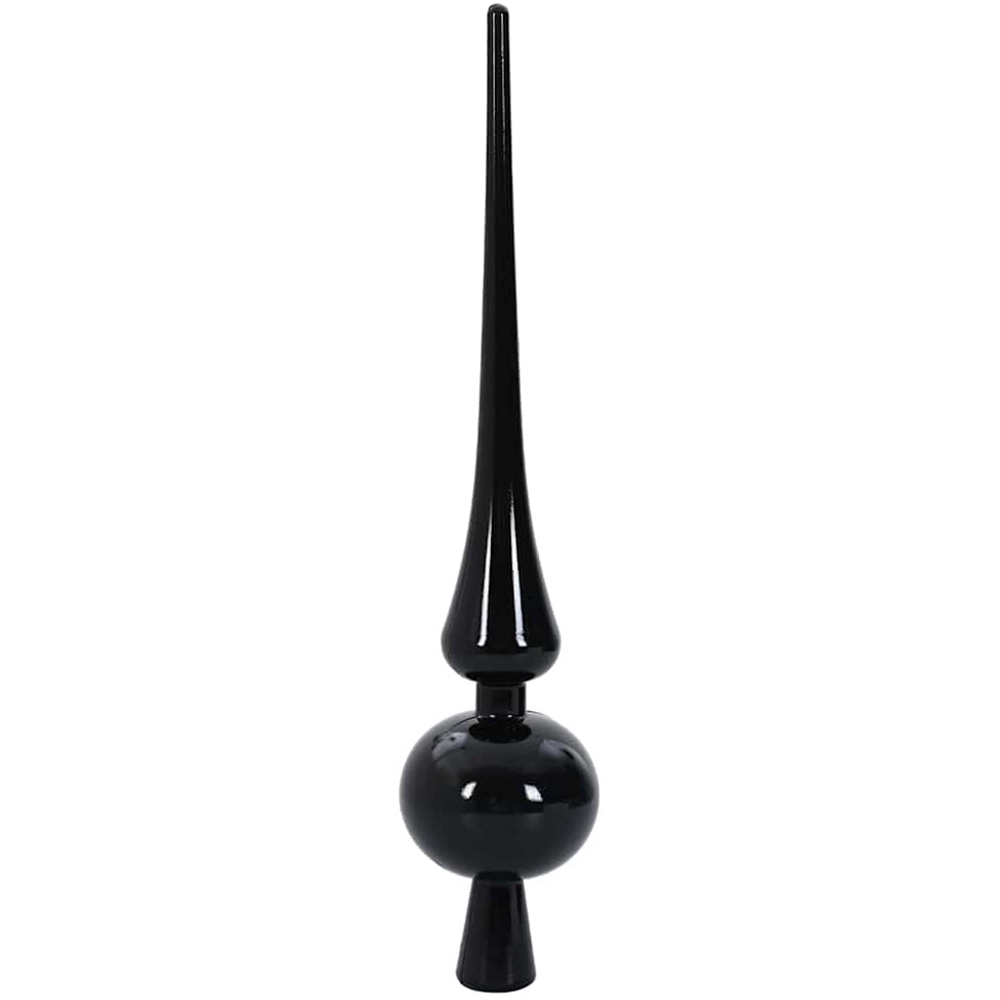 vidaXL Pre-Lit Black Baubles Green Artificial Christmas Tree 4ft Image 6