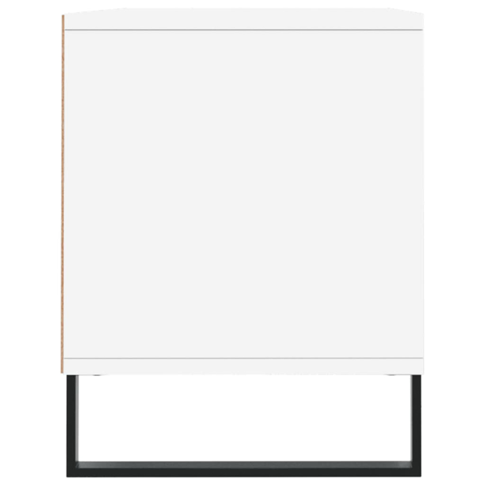 vidaXL 2 Drawer 2 Shelf White TV Cabinet Image 7