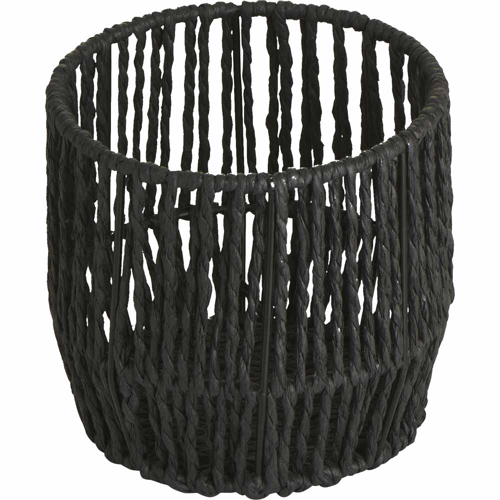 Wilko Black Paper Rope Basket 3 Pack Image 5