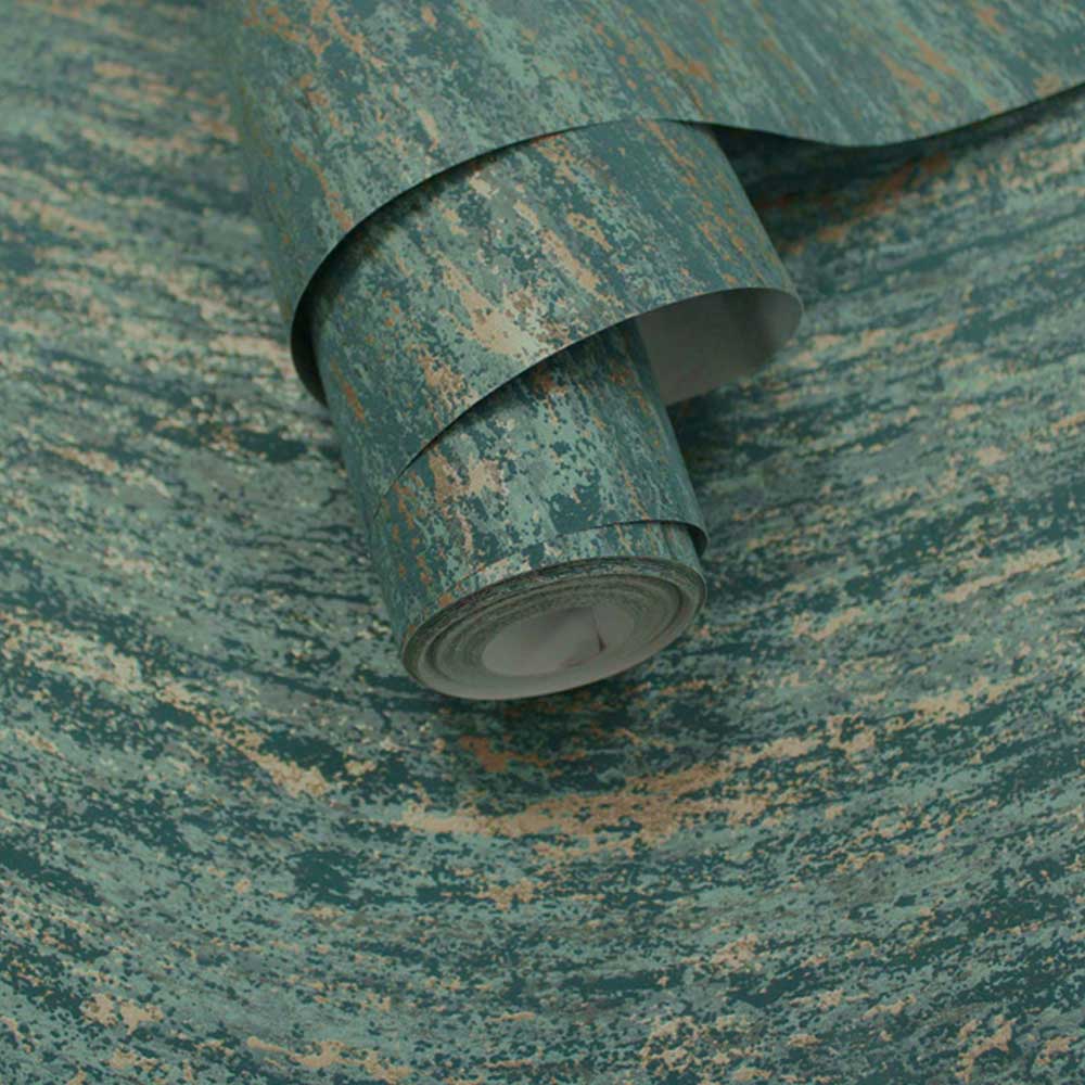 Holden Decor Industrial Wave Textured Teal Wallpaper Image 2