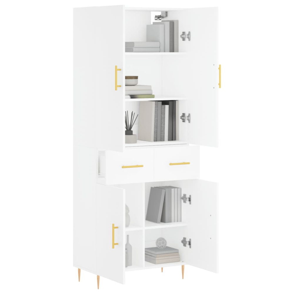 vidaXL 4 Door 2 Drawer White Highboard Image 3