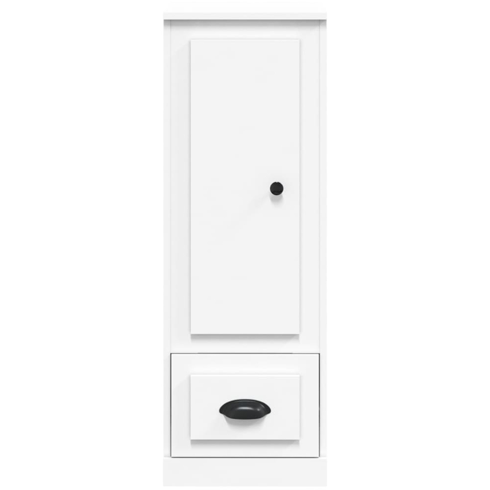 vidaXL Single Door Single Drawer White Highboard Image 3