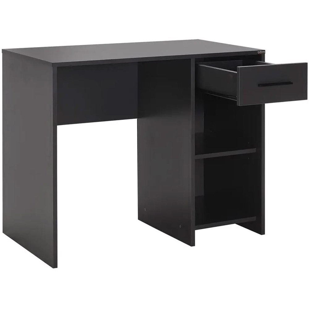 FWStyle Single Drawer 2 Shelf Anthracite Grey Desk Image 3