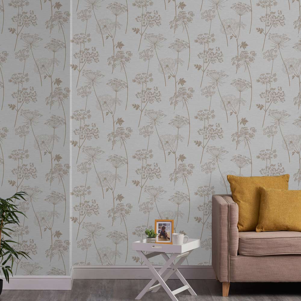 Superfresco Easy Wild Flower Wallpaper Grey Image 3