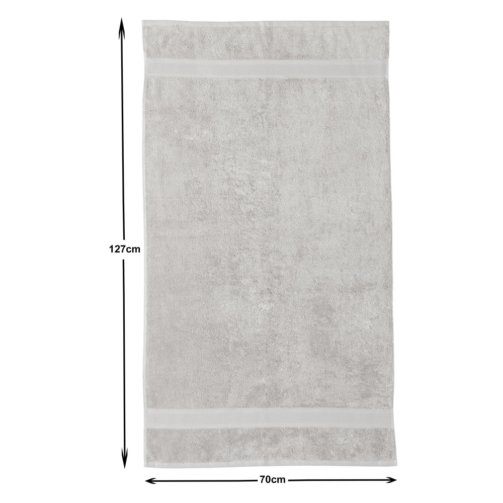 Wilko Supersoft Grey Bath Towel Wilko