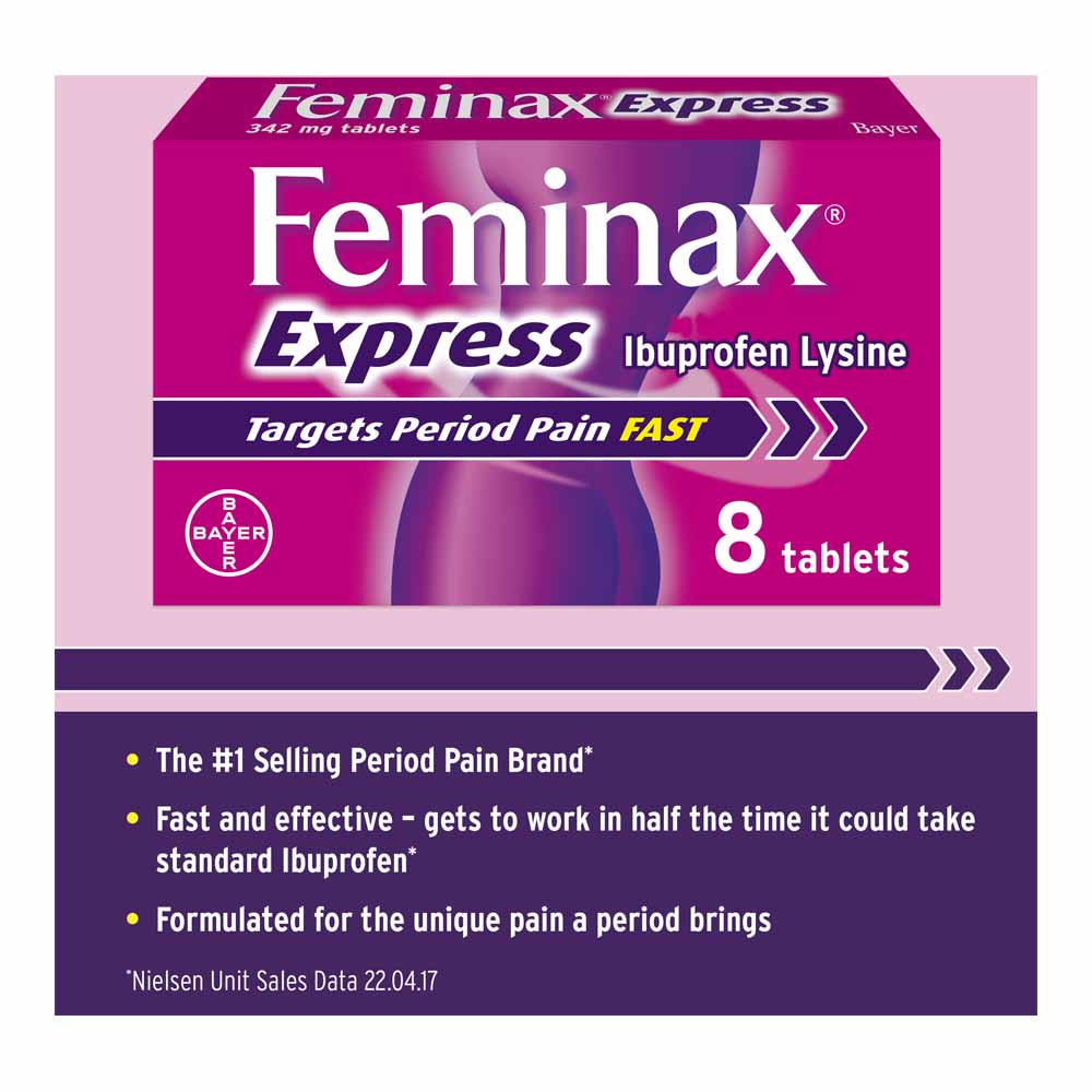 Feminax Express Tablets 8 pack | Wilko
