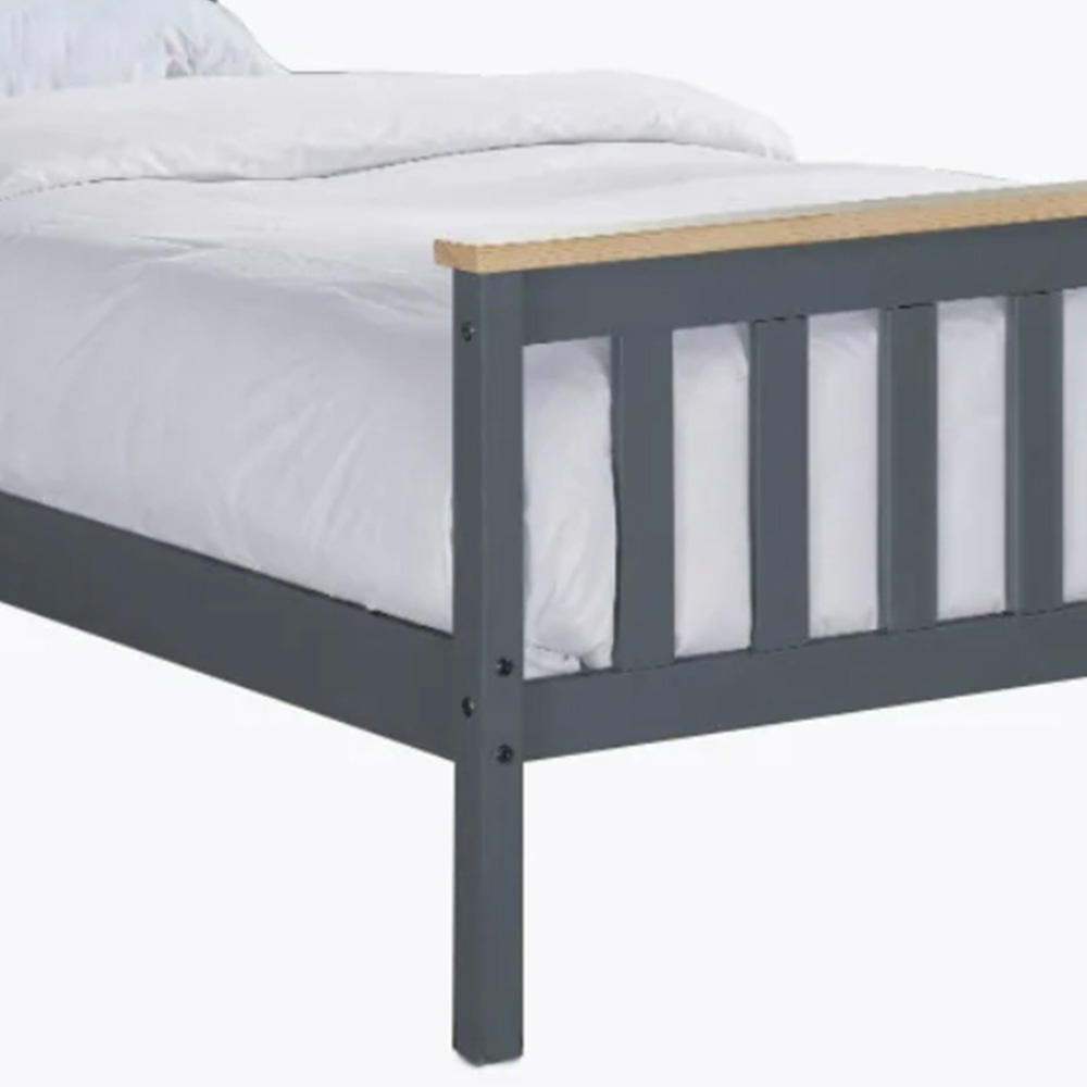 Home Detail Woodford Single Grey and Oak Wooden Bed Image 4