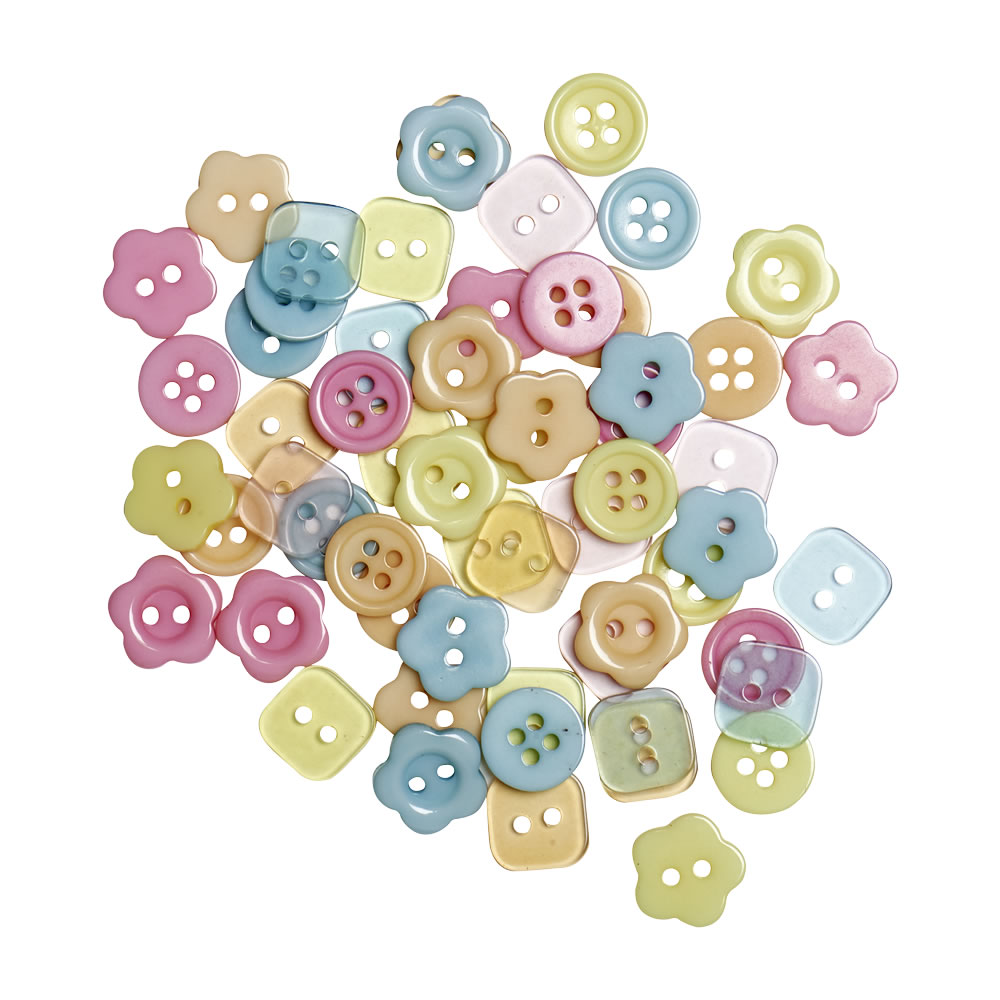 Dovecraft Back to Basics Bright Spark Buttons 60pk Image 2