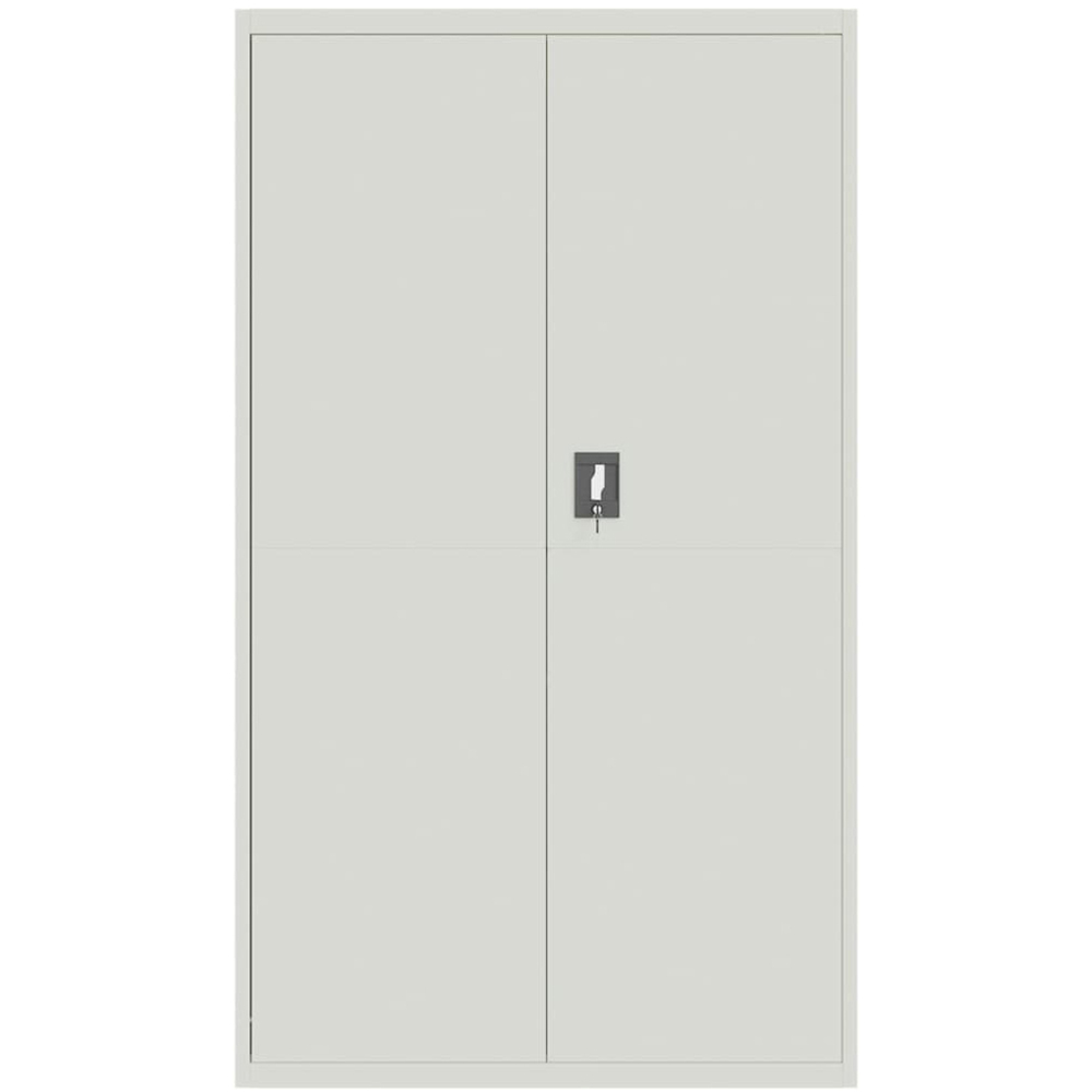 vidaXL 2 Door Light Grey Lockable File Cabinet Image 3