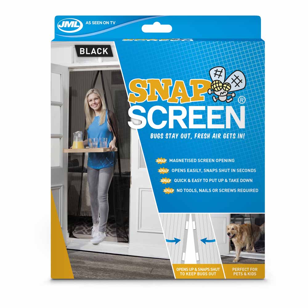 JML Snap Screen Black POLYESTER  - wilko