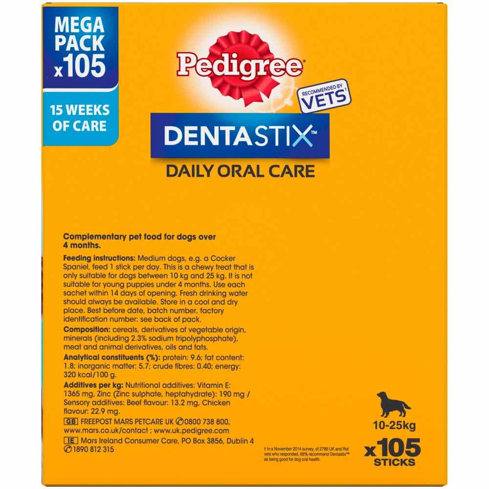 Pedigree Dentastix Medium Dog Chews 105pk Image 4