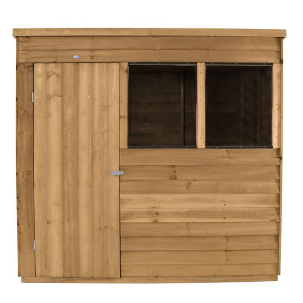 Forest Garden 7 x 5ft Overlap Dip Treated Pent Garden Shed Image 3