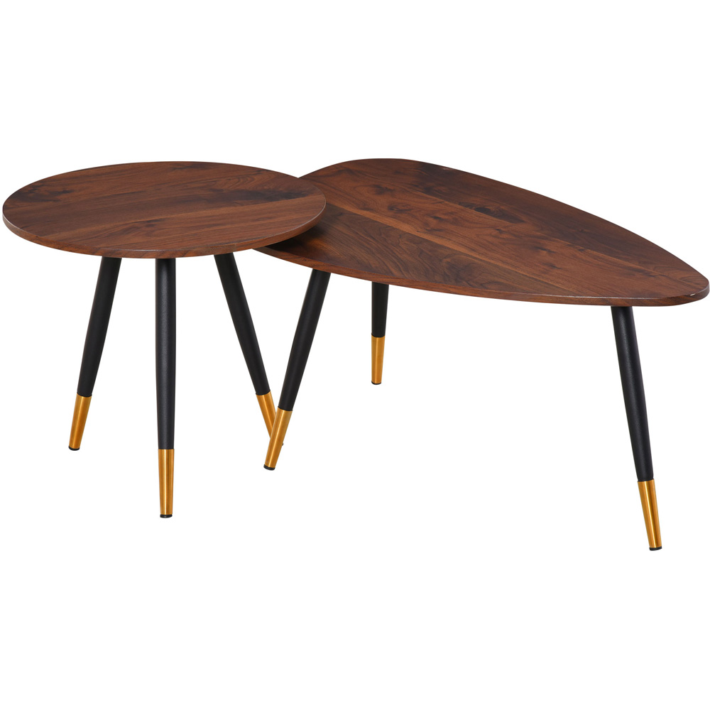 Portland Brown Nest of Tables Set of 2 Image 2