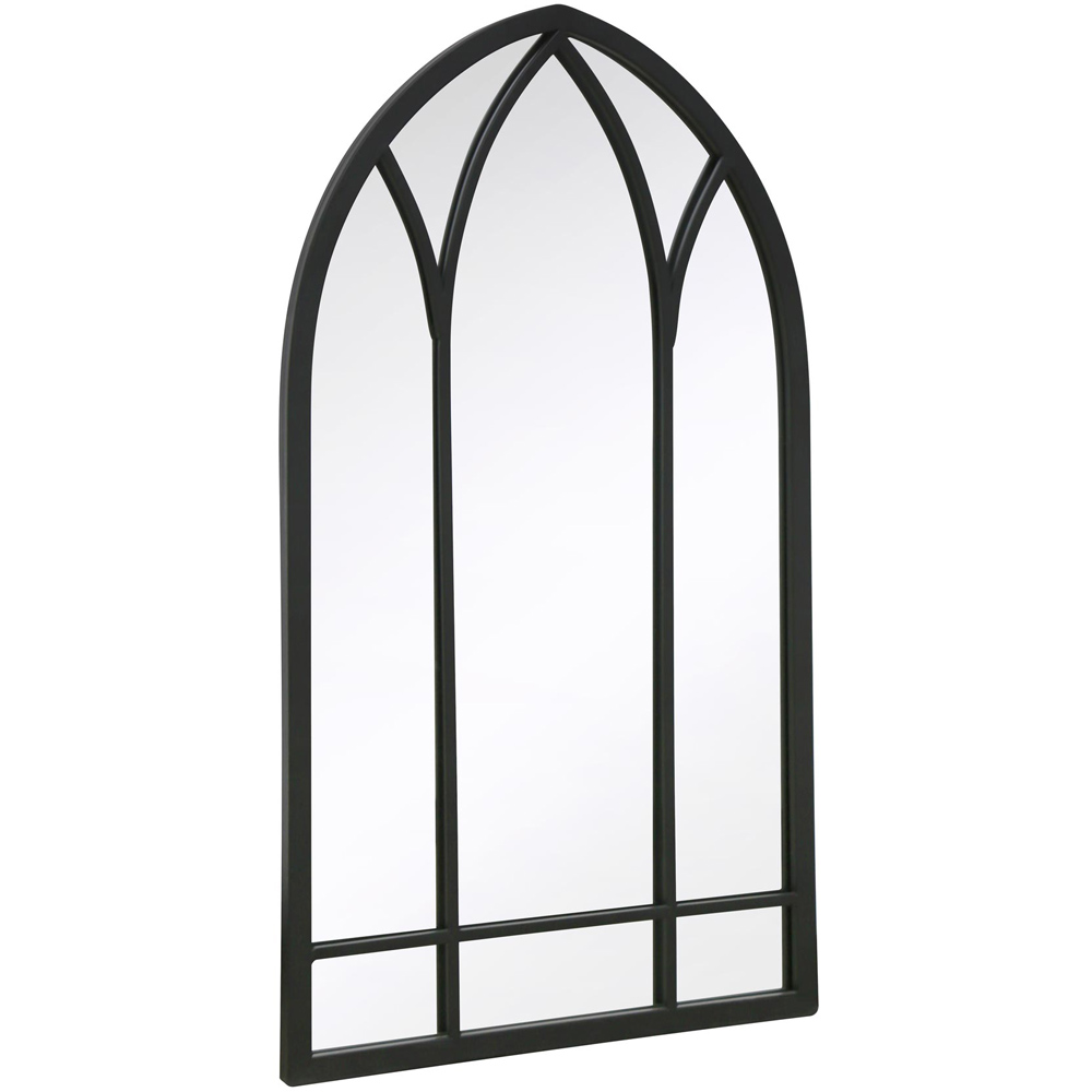 The Arcus Black Arched Wall Mirror 83 x 48cm Image 3