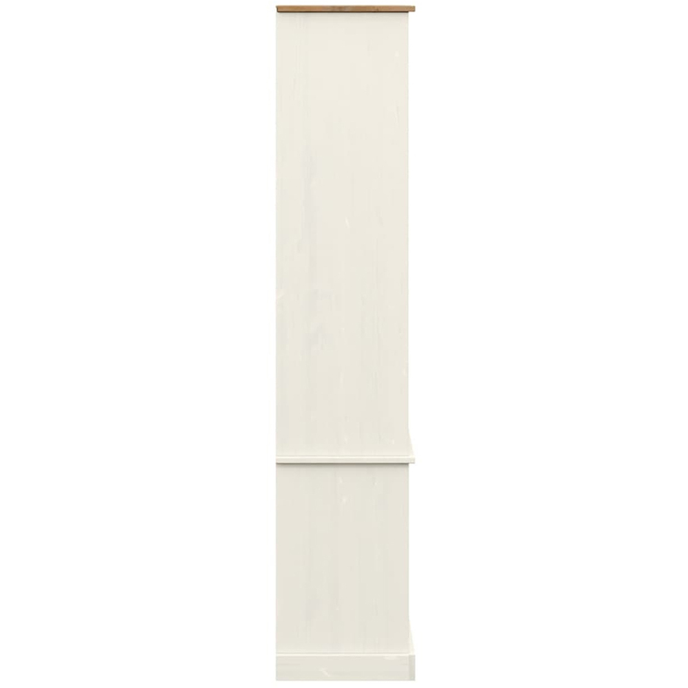 vidaXL Vigo 4 Door White Solid Wood Pine Glass Display Cabinet Image 5