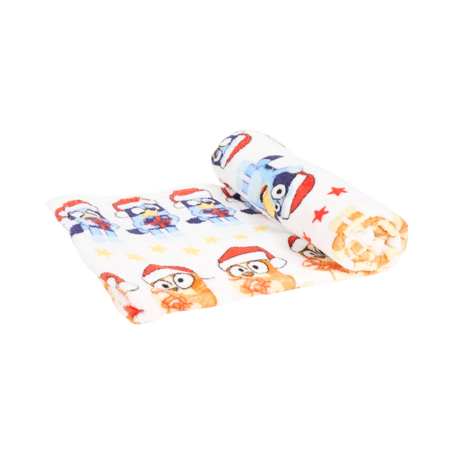 Bluey Festive Stars Throw White Image 3