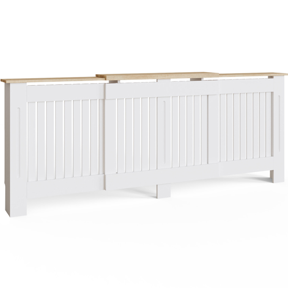 GFW Longslow White Adjustable Radiator Cover Image 1