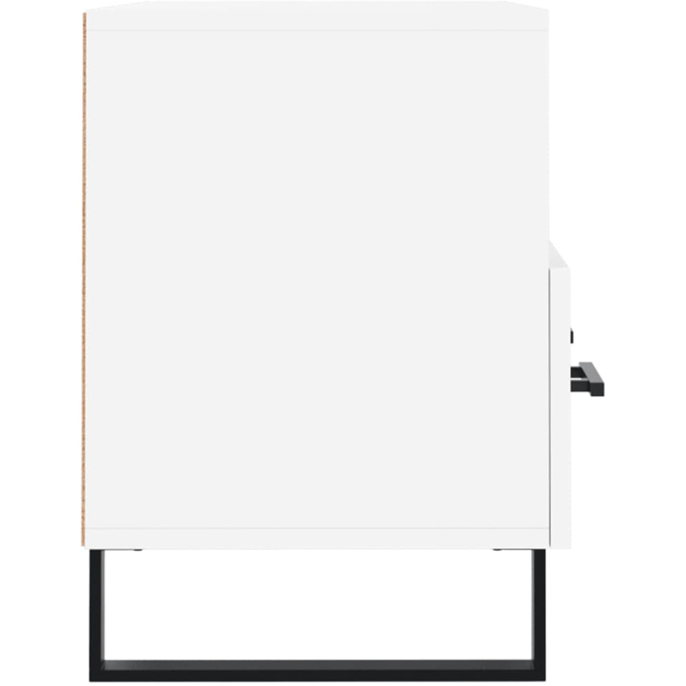 vidaXL 2 Drawer 2 Shelf White TV Cabinet Image 7