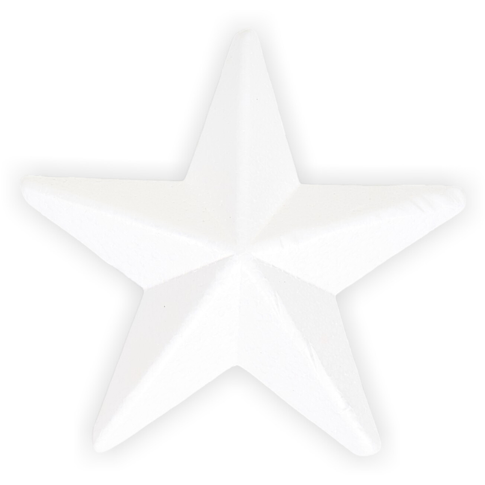 Christmas Polystyrene Star - White Image 2