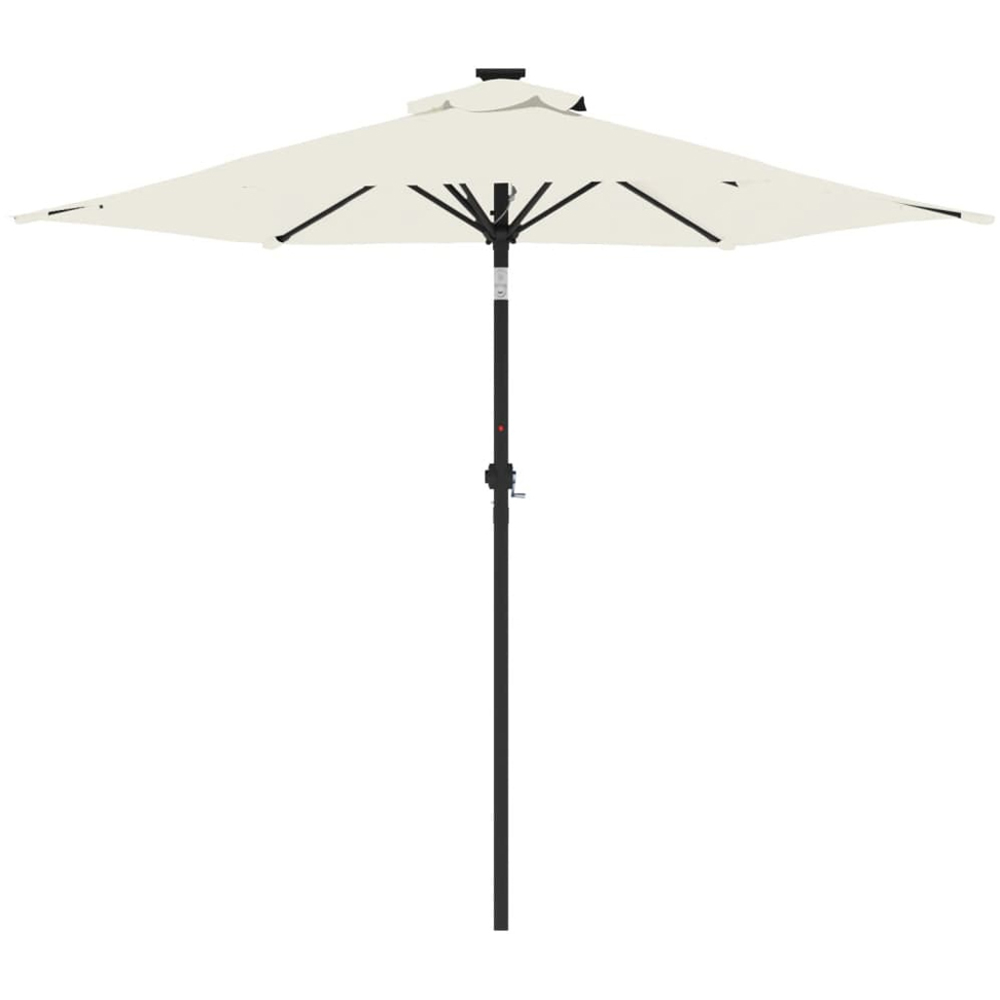 vidaXL White Garden Parasol with Steel Pole 2.25m Image 3