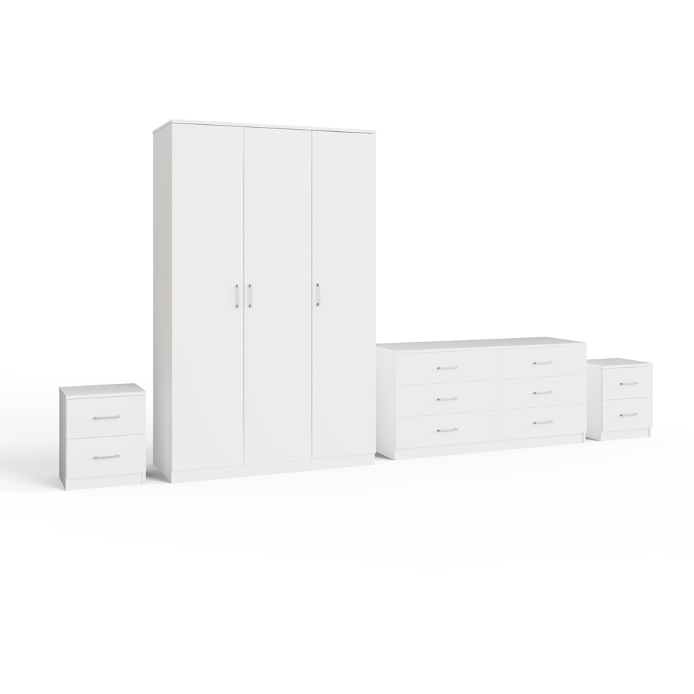 GFW Bailey White 4 Piece Bedroom Furniture Set Image 5