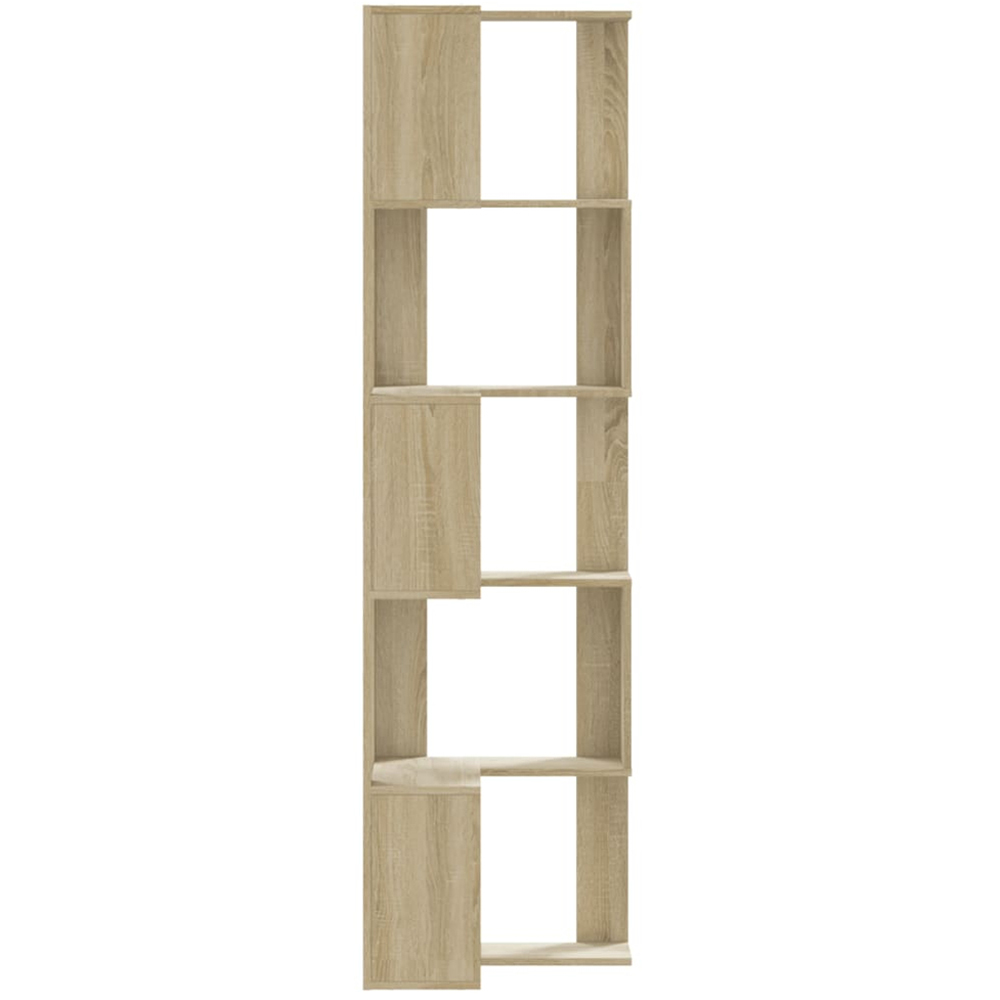 vidaXL 10 Shelf Sonoma Oak Corner Bookcase Image 4