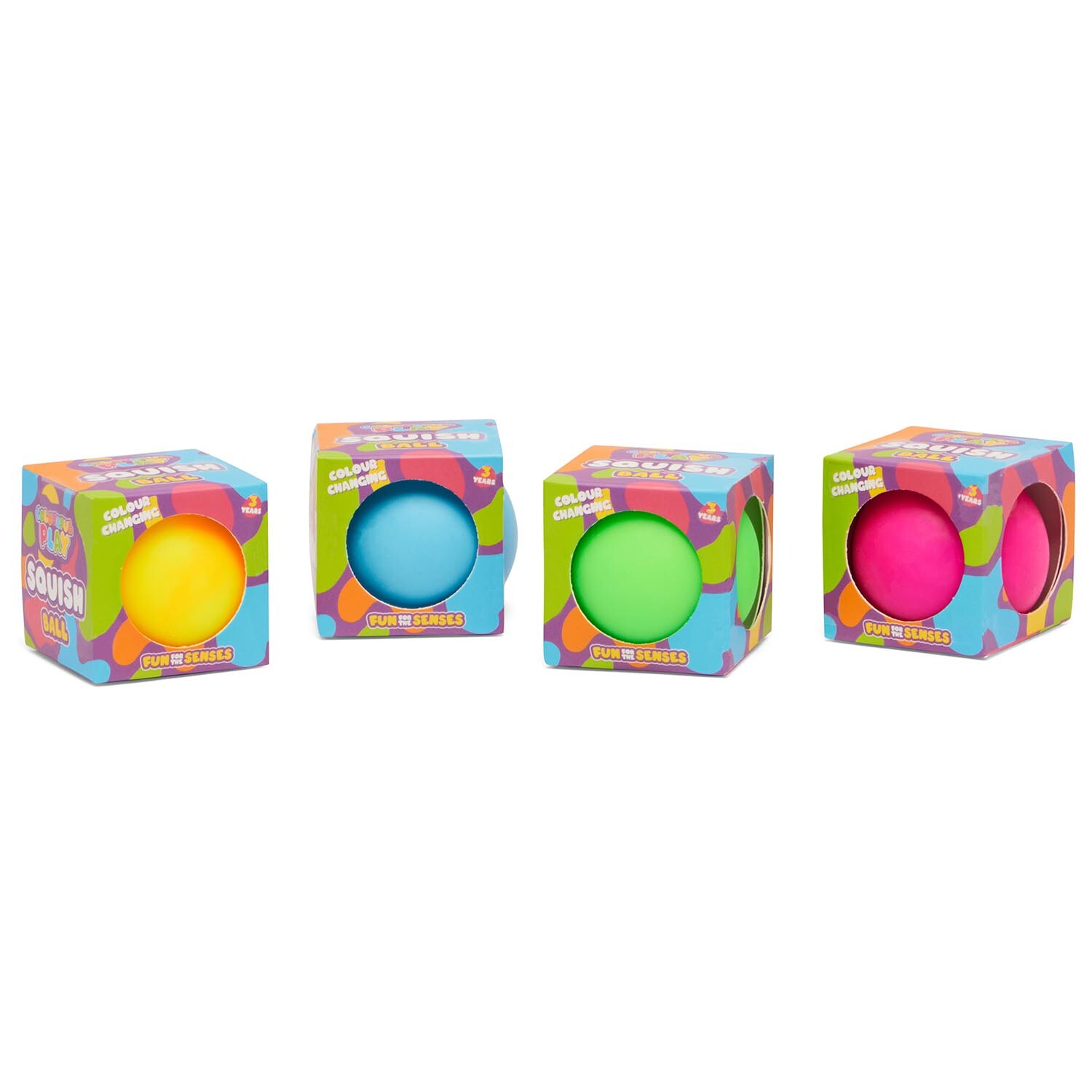 Single ToyMania Colour Changing Sensory Squish Ball in Assorted styles Image 10