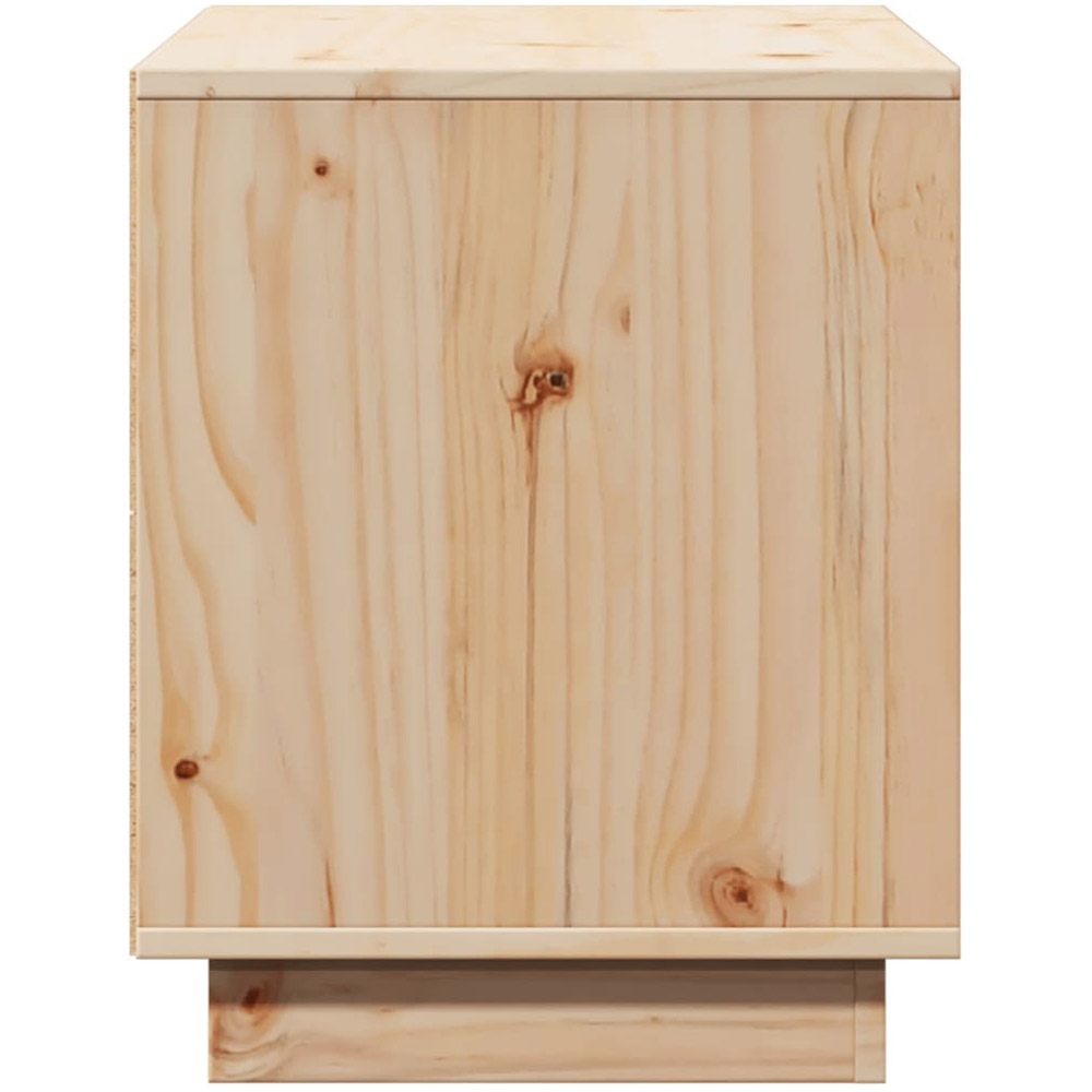 vidaXL Single Door Single Open Self Natural Solid Wood Pine TV Cabinet Image 6