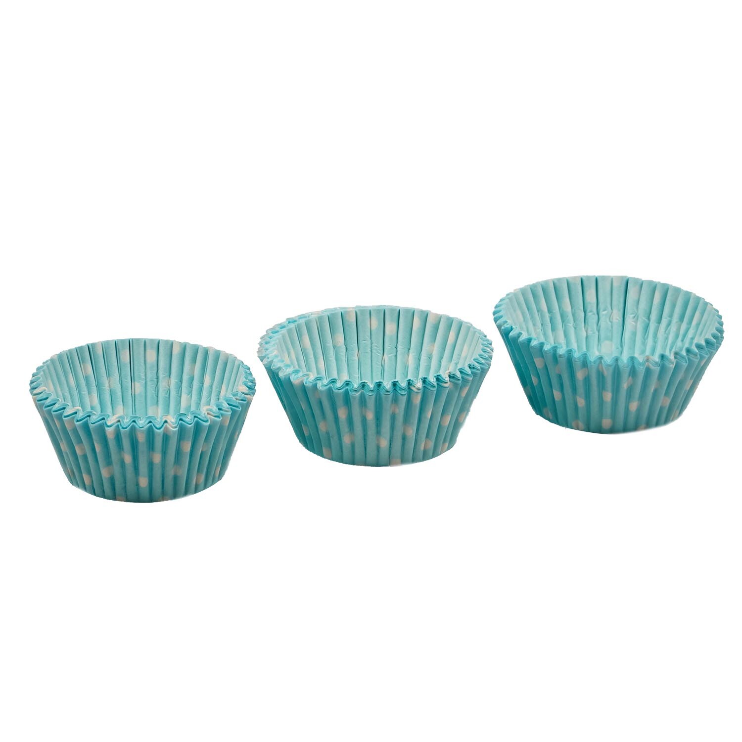Pack of 60 Pale Blue Polka Dot Cupcake Cases Image 2