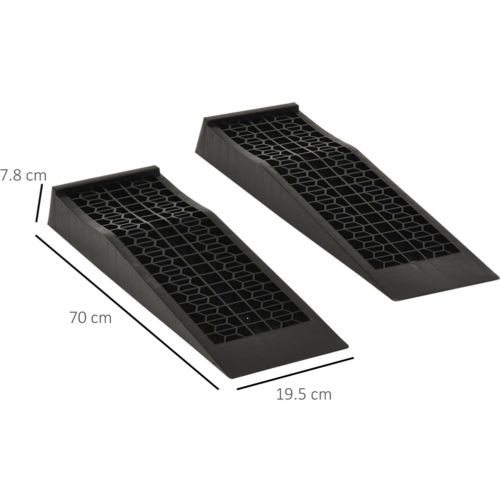 HOMCOM Heavy Duty Plastic Car Ramps 2 Pack Image 3