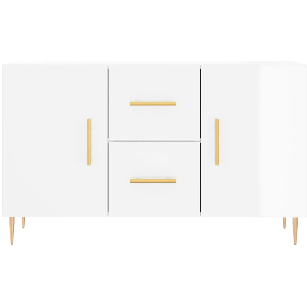 vidaXL 2 Drawer White Sideboard Image 6