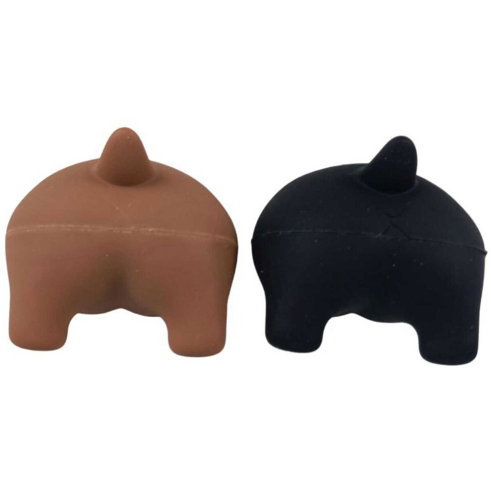 Pack of 2 Toothpaste Dispensers - Brown and Black Image 2