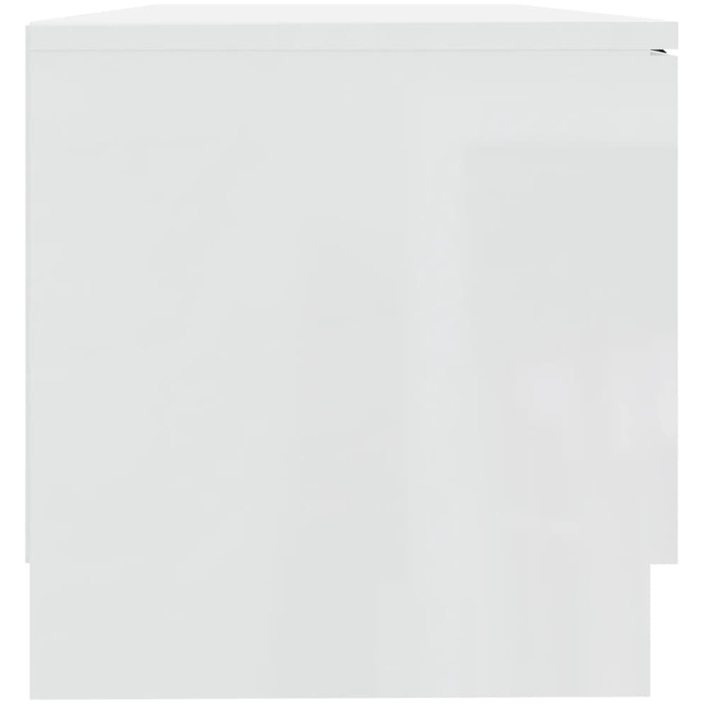 vidaXL Single Door 2 Shelf White TV Cabinet Image 6