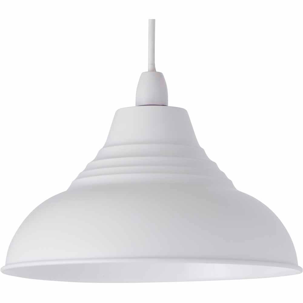 Wilko Matt White Vintage Pendant Shade Image 1