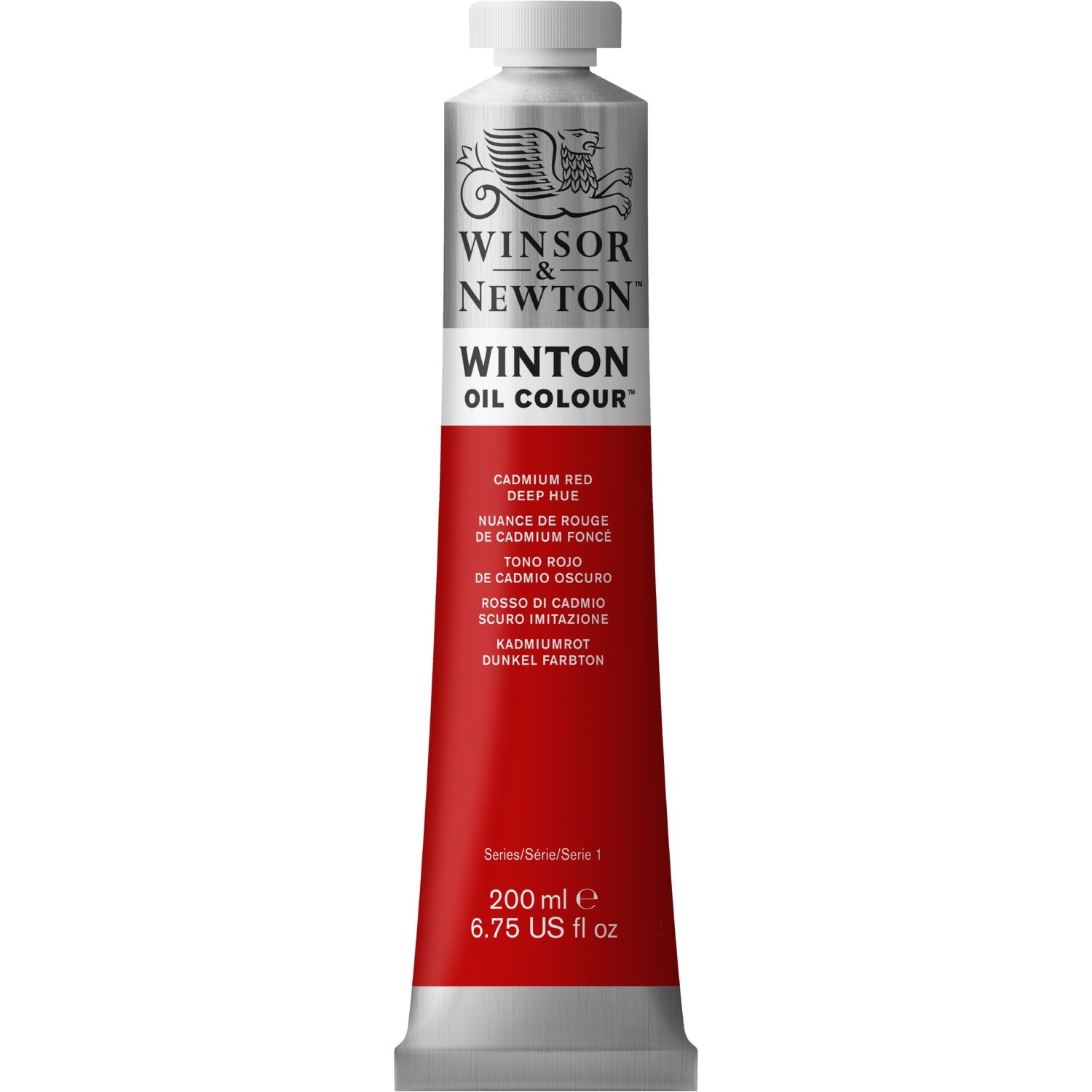 Winsor and Newton 200ml Winton Oil Colours - Deep red hue Image 1