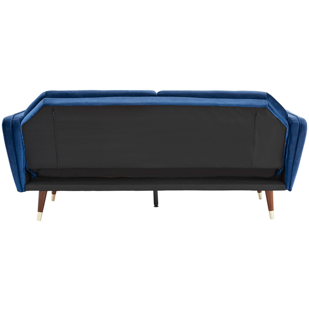 Home Detail Whitby Double Sleeper Dark Blue Velvet Sofa Bed Image 4