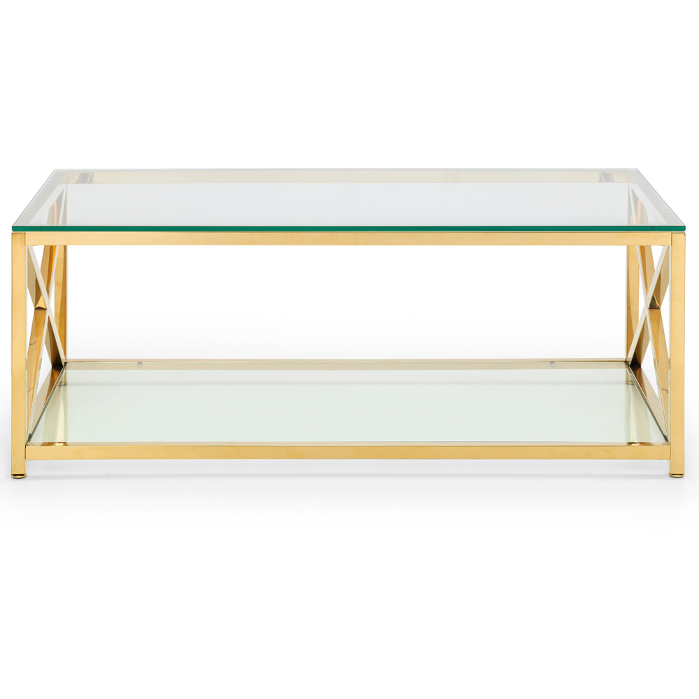 Julian Bowen Miami Gold Console Table Image 3