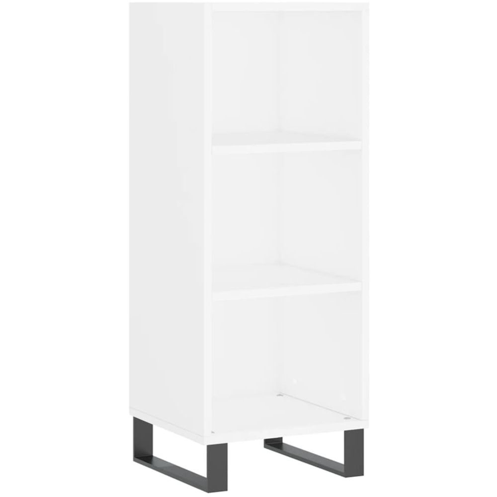 vidaXL 3 Shelf White Sideboard Image 2