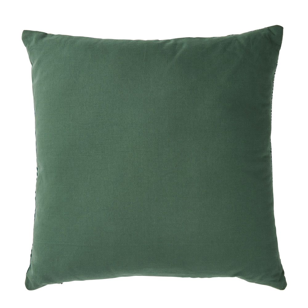 Wilko Woven Stripe Cushion Green 43 x 43cm Image 2