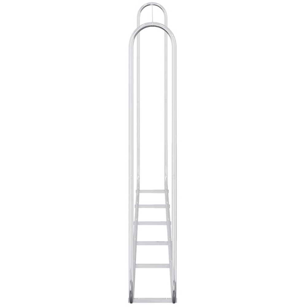 vidaXL Galvanised Steel Wire Silver Firewood Rack 300 x 25 x 150cm Image 4