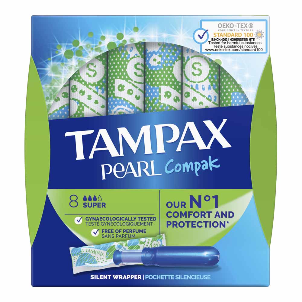 Tampax Compak Pearl Super 8 Pack Image 2