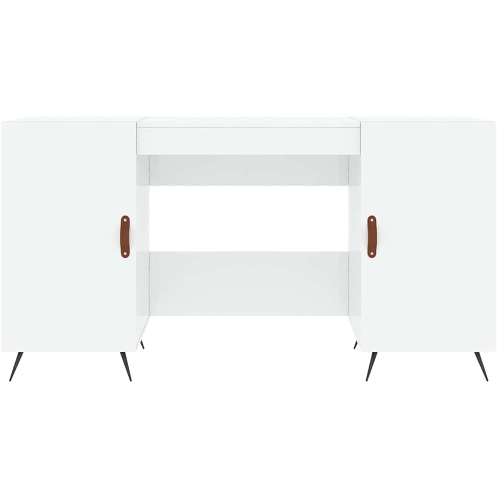vidaXL 2 Door Computer Desk High Gloss White Image 6