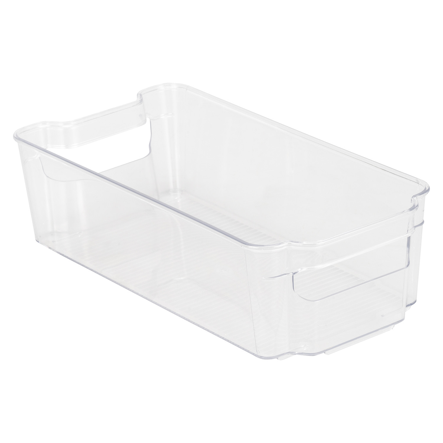 Clear Fridge Storage Bin with Handles Image