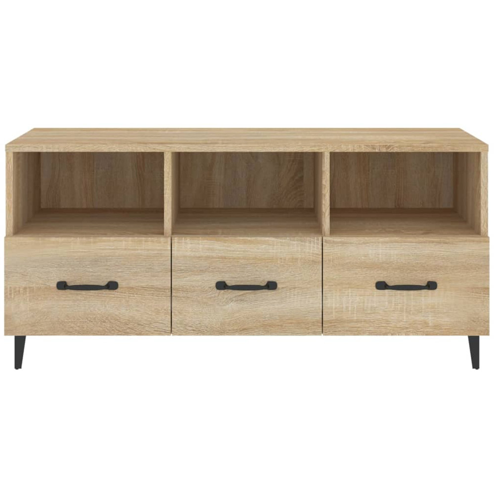 vidaXL 3 Drawer 3 Open Shelf Sonoma Oak TV Cabinet Image 5
