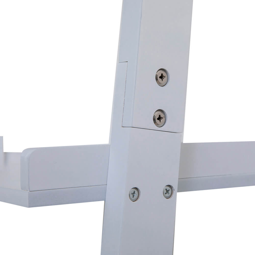 Home Source 5 Shelf White Ladder Storage Unit Image 4
