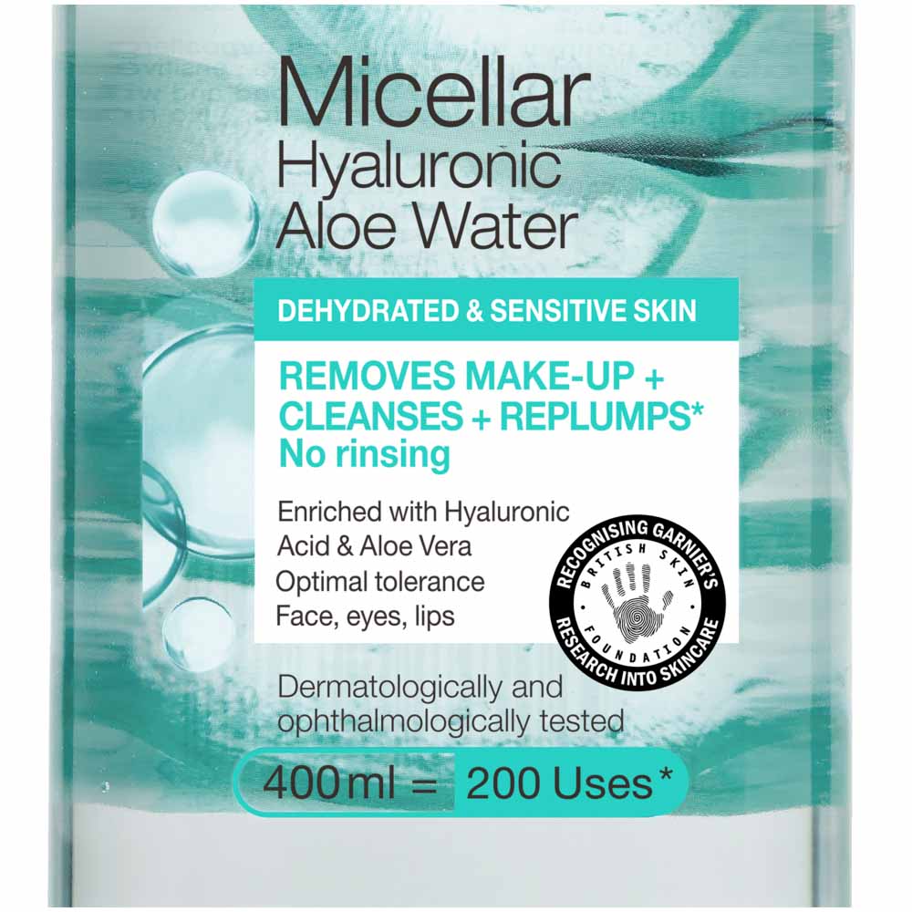 Garnier Micellar Water Aloe & Hyaluronic Acid 400ml Image 2
