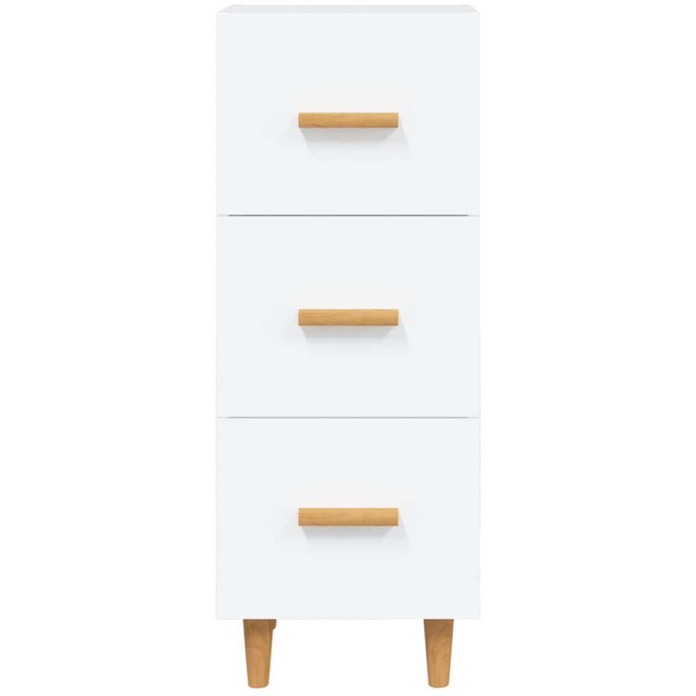 vidaXL 3 Drawer White Sideboard Image 4