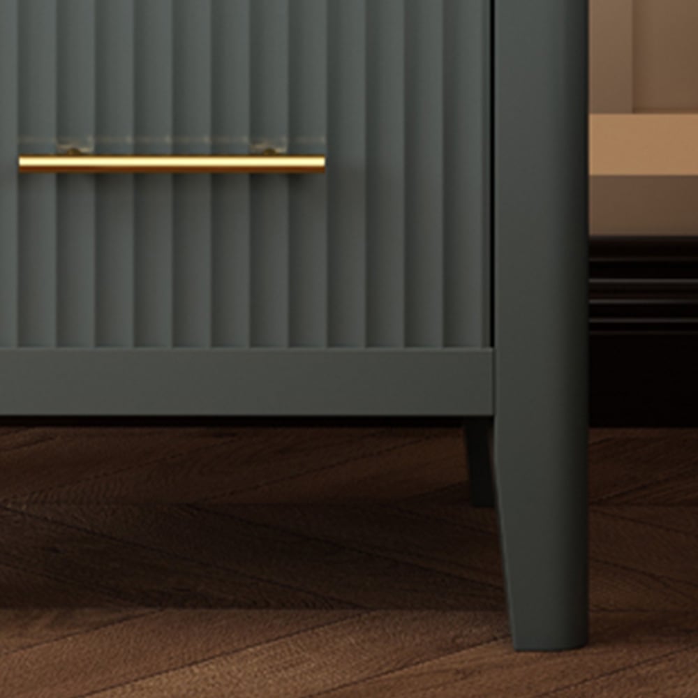 Fregona 2 Drawer Grey Bedside Table Image 3