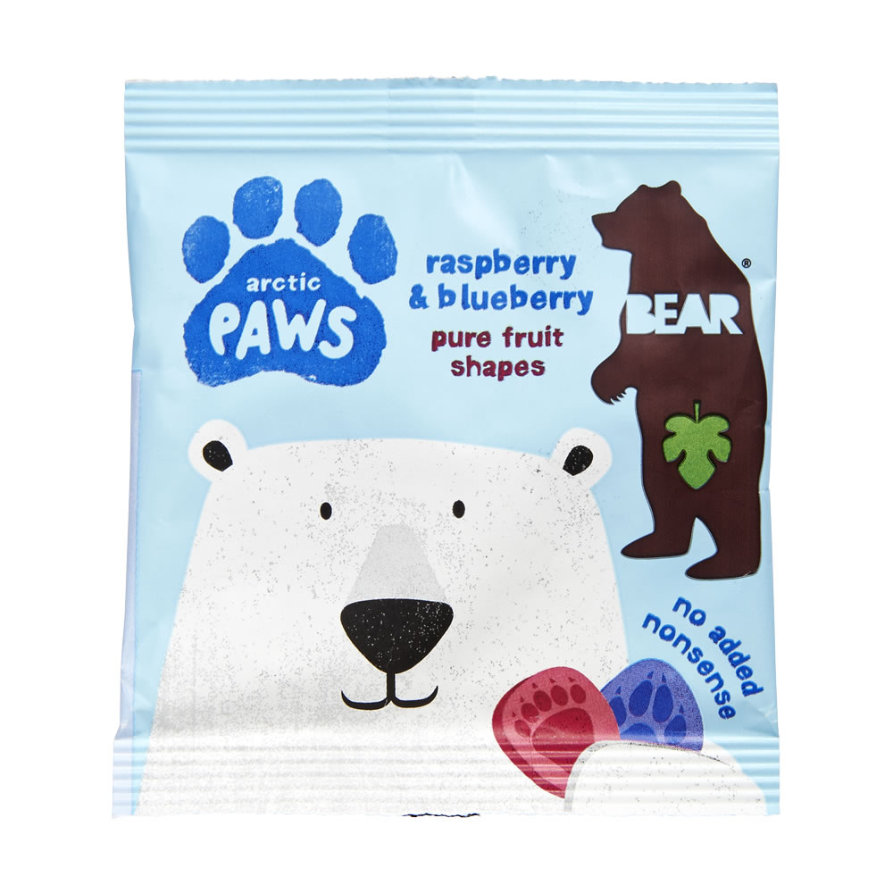 BEAR Arctic Paws Pure Fruit Shapes Raspberry and Blueberry 20g Image