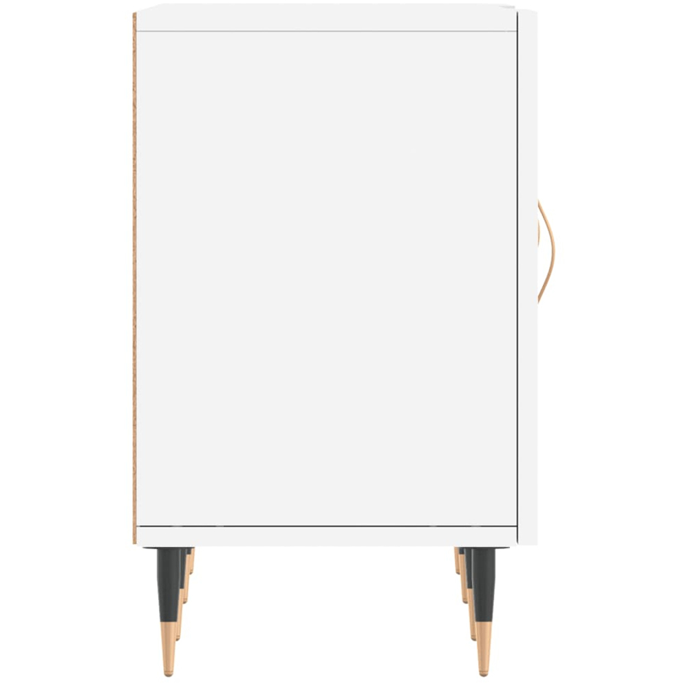vidaXL 2 Door 2 Shelf White TV Cabinet Image 7